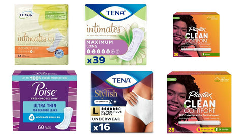 ⌛New Manifested Feminine Hygiene Lot #4236 - Playtex, TENA, Poise and more (26 units)