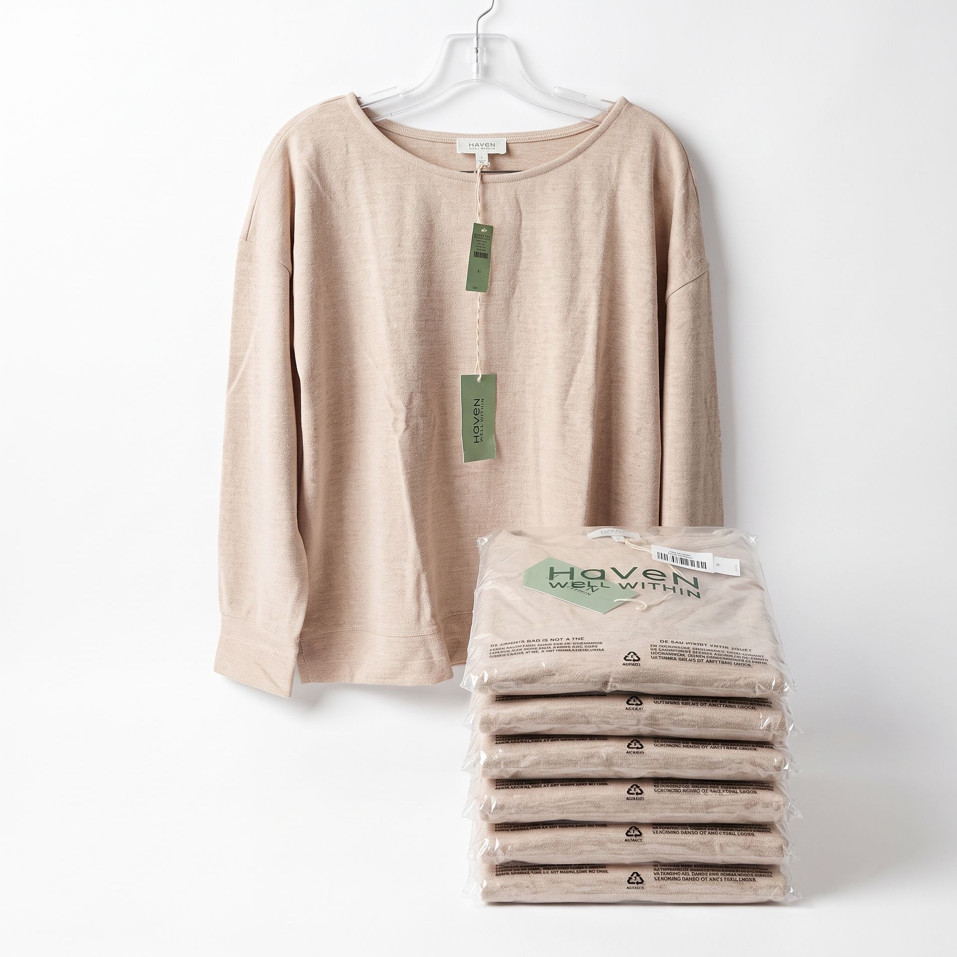 🏷️Haven Well Within - Organic Cotton Long Sleeve Knit Top #6475 (30 units) - Image 1