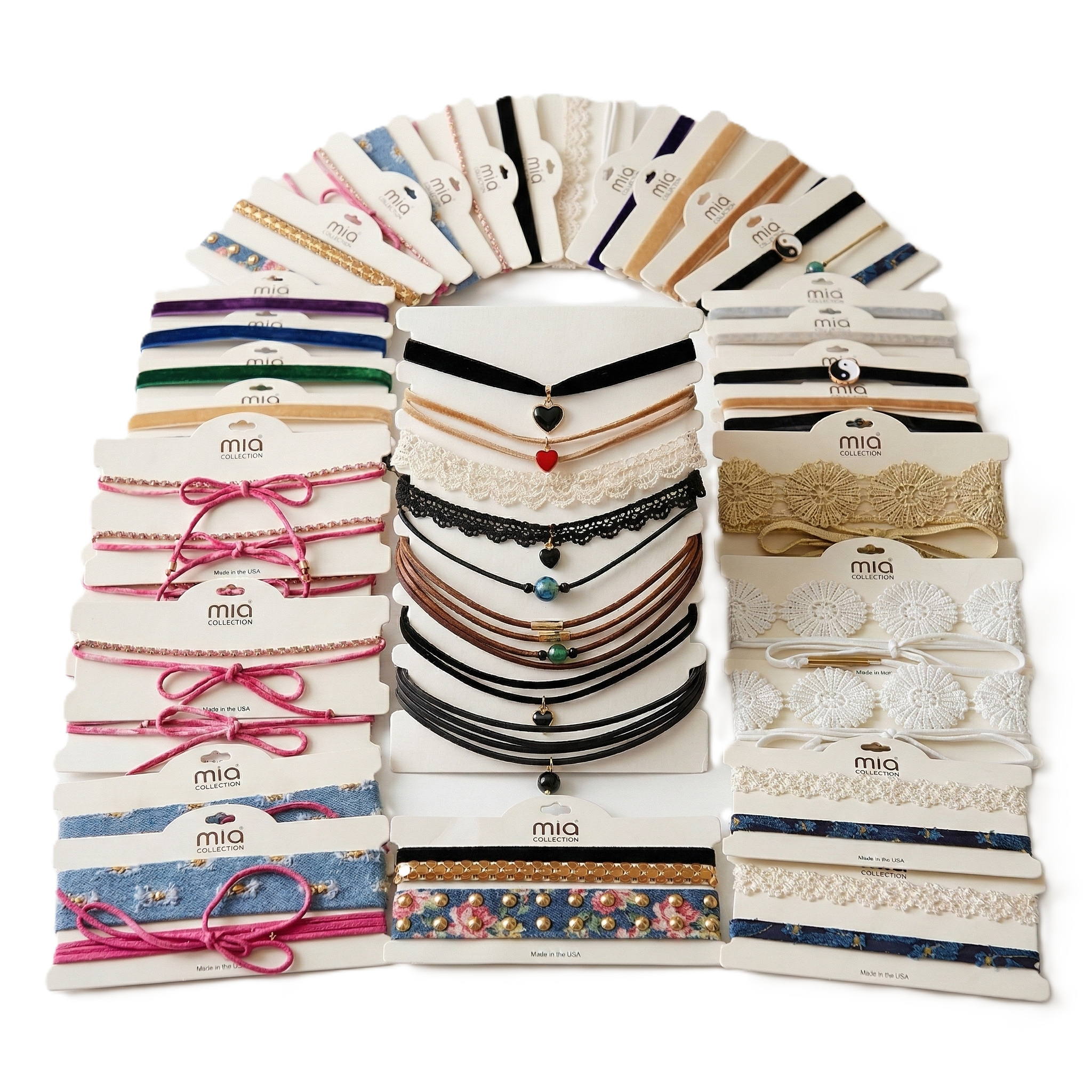 📿Trendy Case-Packed Fashion Choker Lot – Lace, Rhinestone, Velvet + More! (120 units)
