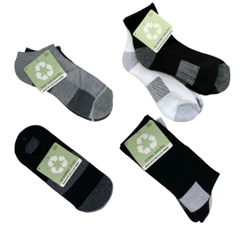 ♻️Recycled Fiber Socks: A Style for Every Step Manifested Lot #4693 - (60 units) - Image 1