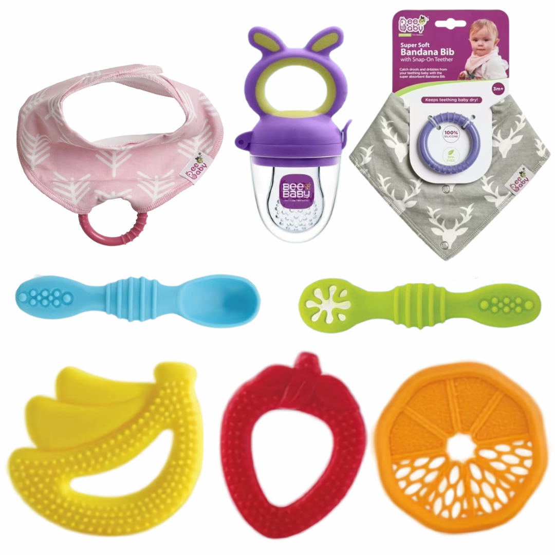 🍼 BEEBABY Baby Care Essentials - Mixed Feeding & Teething Box #6460 (150 units)