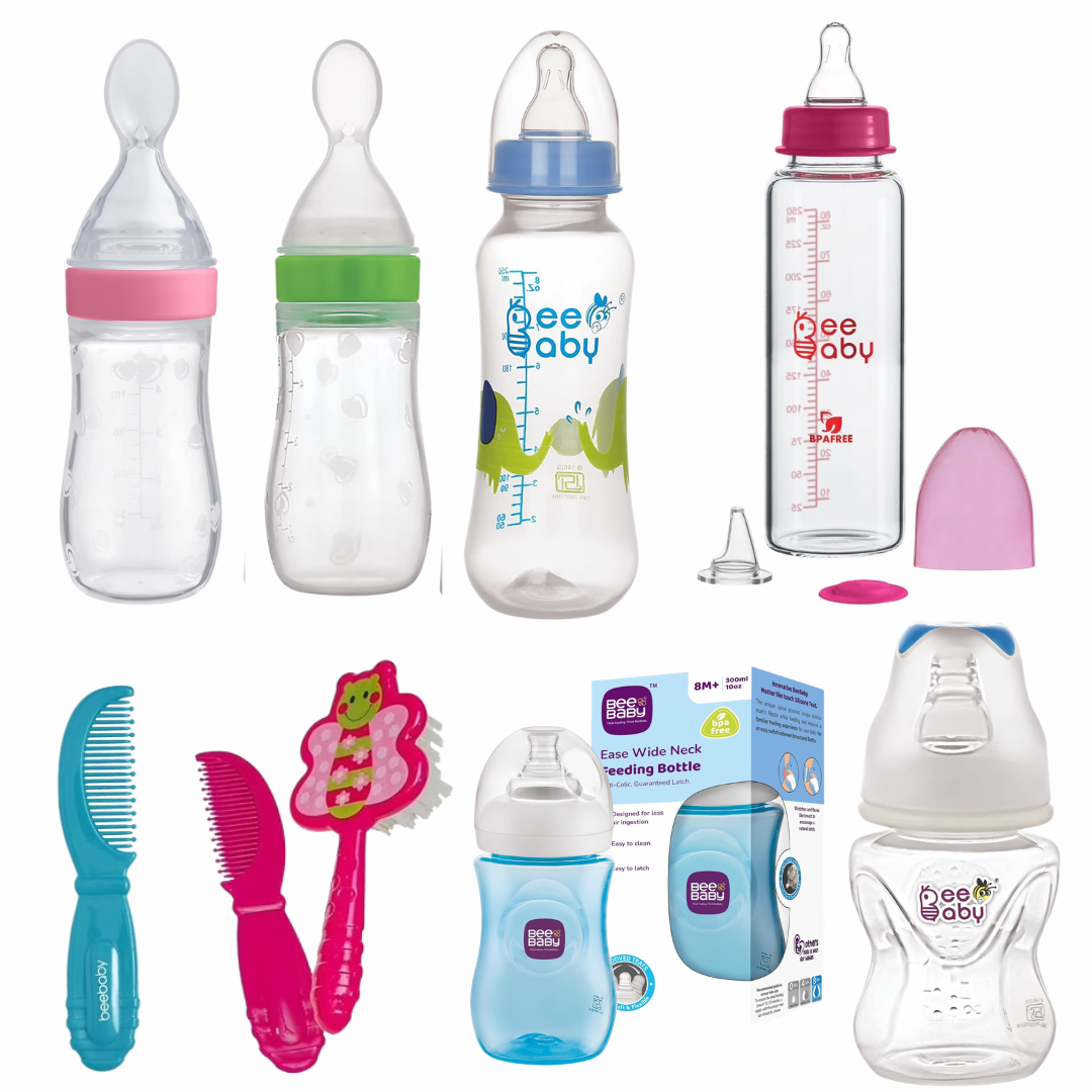 🍼 BEEBABY Baby Care Essentials - Mixed Feeding & Teething Box #6460 (150 units)