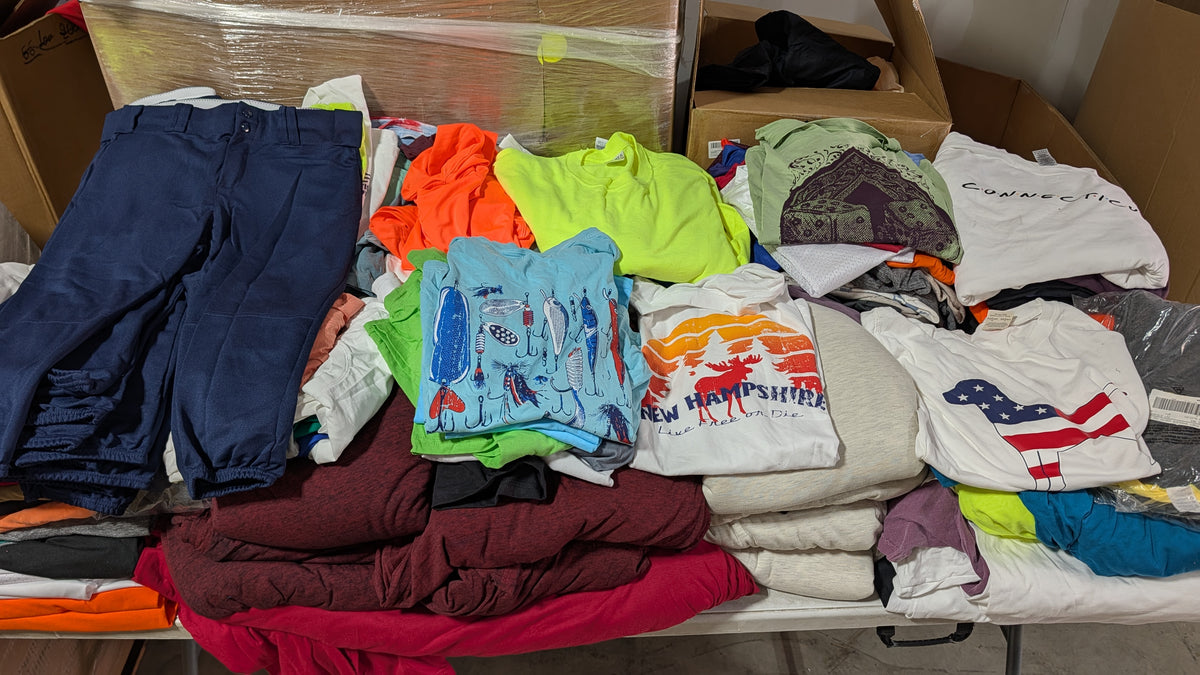 Mixed Blank Apparel & Printwear Liquidation Pallet (1700 Units)