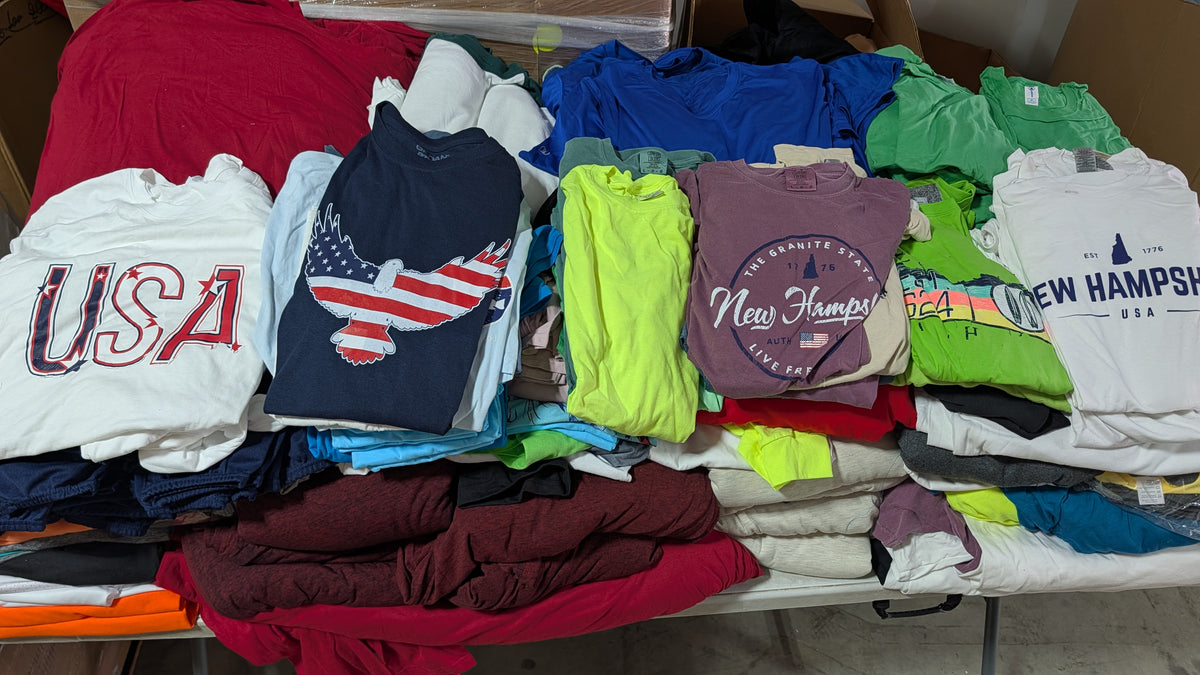 Mixed Blank Apparel & Printwear Liquidation Pallet (1700 Units)