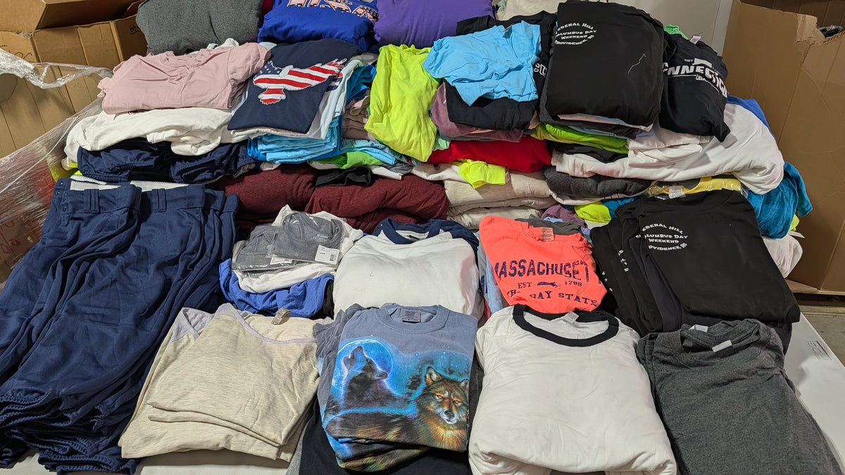 Mixed Blank Apparel & Printwear Liquidation Pallet (1700 Units)