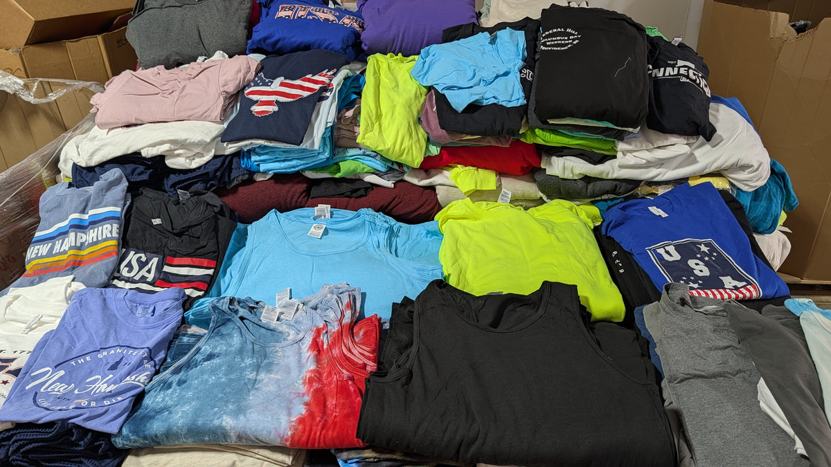 Mixed Blank Apparel & Printwear Liquidation Pallet (1700 Units)
