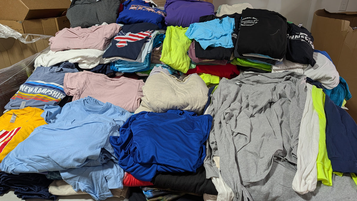 Mixed Blank Apparel & Printwear Liquidation Pallet (1700 Units)