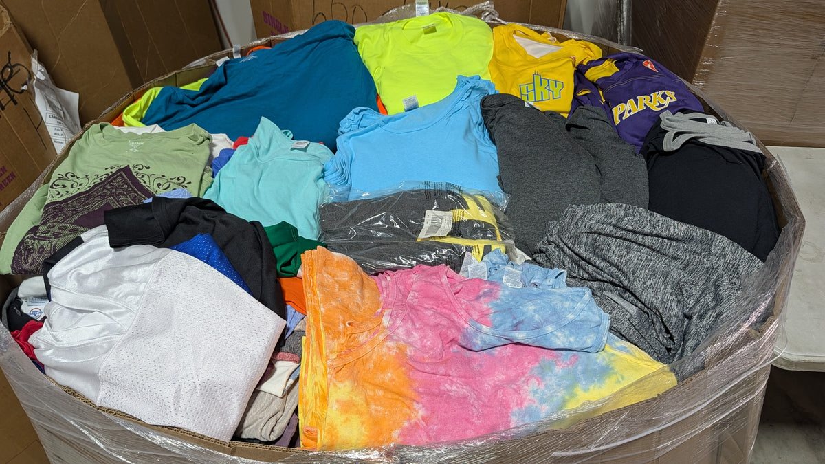 Mixed Blank Apparel & Printwear Liquidation Pallet (1700 Units)