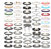 📿Trendy Case-Packed Fashion Choker Lot – Lace, Rhinestone, Velvet + More! #5572 (120 units) - Image 1