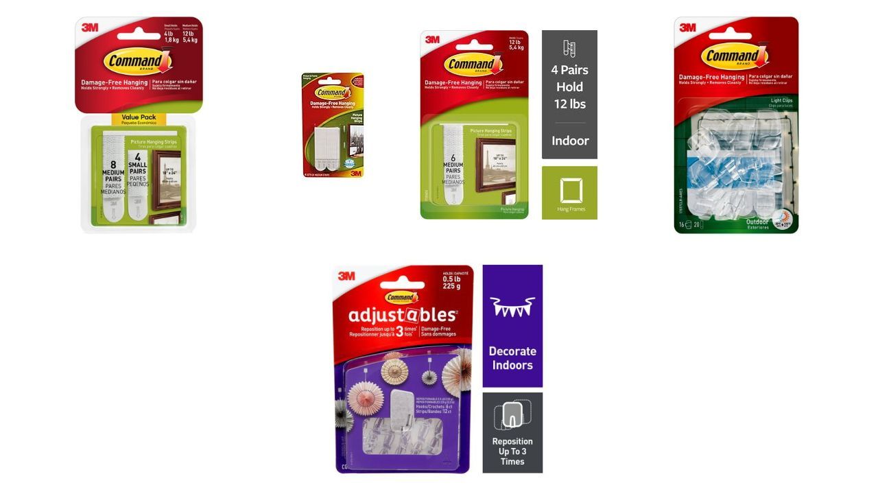 🛠️ Bulk Command Brand Assortment | Mixed Hooks, Clips & Mounting Strips #6051 (400 units) - Image 1