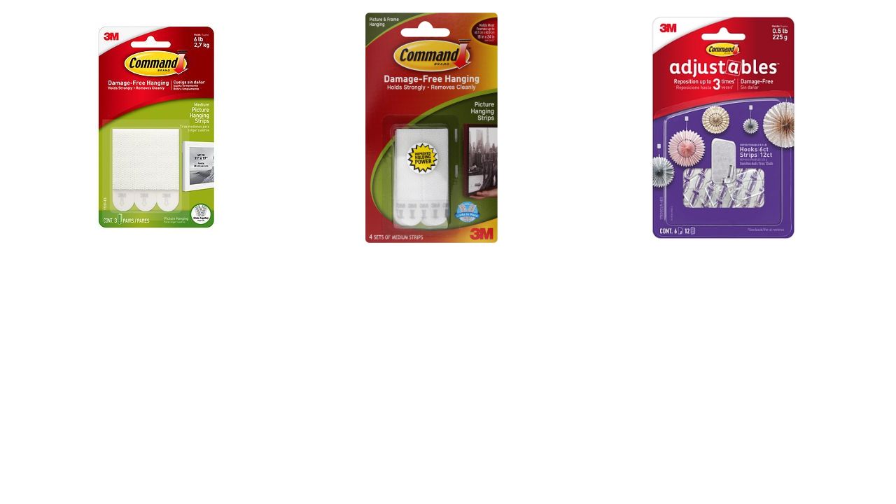 🧷Manifested Command Strips & Hooks – Picture Hanging, Clips, Adjustables #5485 (400 units) - Image 1