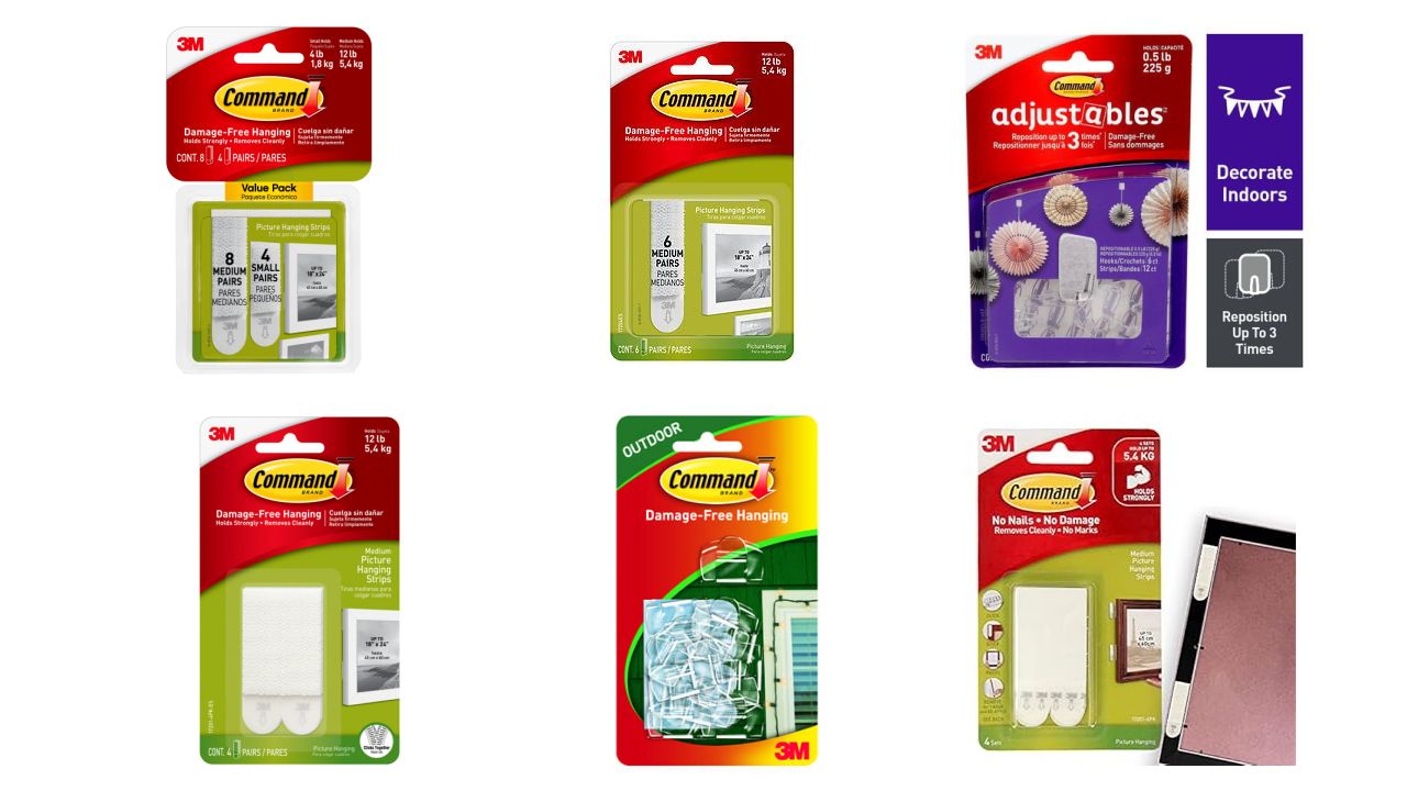 🧷Manifested Command Strips & Hooks – Picture Hanging, Clips, Adjustables #5485 (400 units) - Image 2