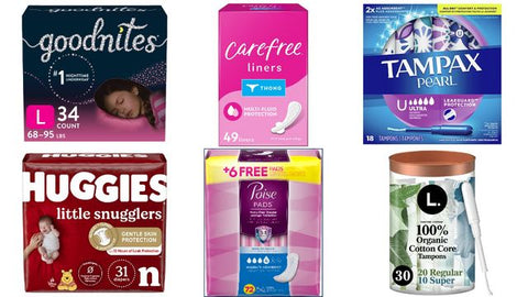 😍New Manifested Feminine Hygiene Lot Always, Poise, and much more